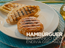 Hambúrguer de Frango com Endívia Grelhada  
