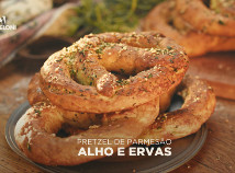 Pretzel de Parmesão, Alho e Ervas