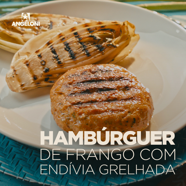 Hambúrguer de Frango com Endívia Grelhada                                                           