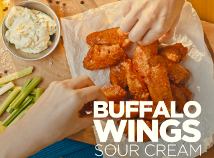 Buffalo Wings + Sour Cream