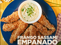 Frango Sassami Empanado na Pipoca