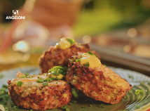 Bolinho de Arroz, Brócolis e Cheddar 